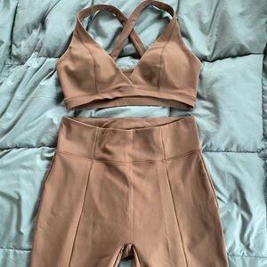 SET: Girlfriend Collective Beachwood Cassandra top & Luxe Flare Bottoms